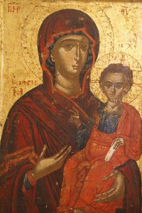 Ikona: Sta Mary Hodigitria (16. století), Berat, Albanie od Unbekannt