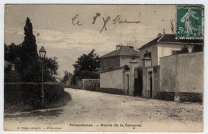 Ile de France, Val de Marne (94), Villecresnes: Garenne road - Pohlednice z roku 1909 od Unbekannt
