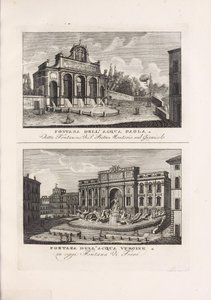 Illustrasjon hentet fra boken Sbírka starověkých a moderních pohledů na město Řím a jeho okolí z Velké Británie na Piale neg. A tisky v S. Carlo al Corso (it, 1816) od Unbekannt