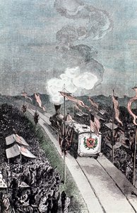 Ilustrace ze Země na Měsíc od Julese Verna, 1865 od Unbekannt