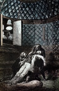 Ilustrace ze Země na Měsíc od Julese Verna, 1865 od Unbekannt