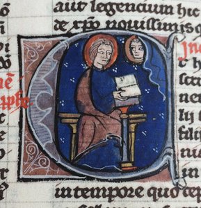 Čtu Dopisy Abelarda a Heloise. Z Bible moralisée, 13. století od Unbekannt