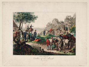 Císařská ruská kavalérie na pochodu, 1813 od Unbekannt