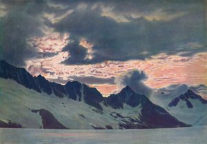 In the Wake of the Dawn: Green Mists Seen on Alpine Peak and Valley, c1935 od Unbekannt