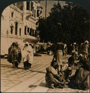 Na nádvoří Zlatého chrámu. Amritsar, Indie, 1907 od Unbekannt