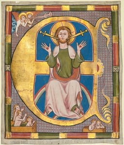 Iniciála E z knihy městského práva: Poslední soud, c. 1330. od Unbekannt