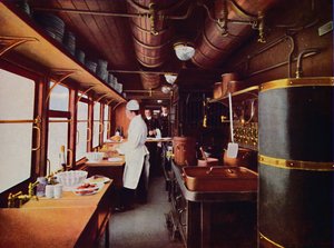 Uvnitř restaurace v kuchyni na ulici L.M.S. Železnice, 1926 od Unbekannt