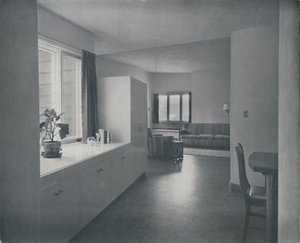 Interiér - Dům ve Fairfaxu, Kalifornie od Francis Ellsworth Lloyd, 1942 od Unbekannt