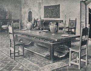 Interiér, Palazzo Davanzati – se stolem z 15. století z okresu Parma nebo Modena, 1928 od Unbekannt