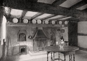 Interiér Anne Hathaways Cottage, Stratford-upon-Avon, Warwickshire, Anglie, 1924-1926 od Unbekannt