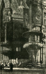 Interiér milánské katedrály, 1890. od Unbekannt