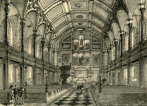 Interiér kostela St. Andrews, c1872. od Unbekannt