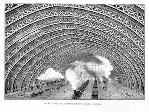 Interiér nádraží St Pancras, Londýn, 1865 od Unbekannt
