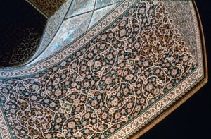 Interiér oblouku, mešita Sheikh Lutfullah, Isfahan, Persie, c1615 od Unbekannt