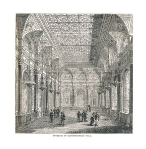 Interiér soukennické haly, 1878 od Unbekannt