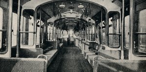 Interiér nejnovějšího typu tube Coach, 1926 od Unbekannt