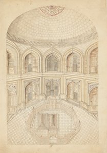 Interiér mauzolea Taj Mahal, počátek 19. století. od Unbekannt