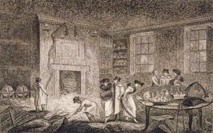 Vnitřní pohled na prostory Nathaniel Bentley, Leadenhall Street, City of London, 1804 od Unbekannt