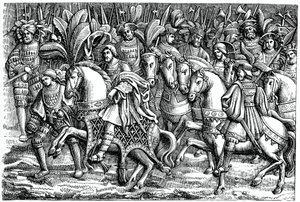 Rozhovor mezi Františkem I. a Jindřichem VIII., na poli zlatého plátna, 1520, 1870 od Unbekannt