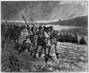 Invaze Alanů nebo Vizigótů, Galie, počátek 5. století 1882-1884 od Unbekannt