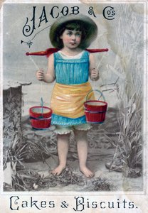 Jacob and Cos. Cakes & Biscuits, c1900-c1920s. Reklamní pohlednice od Unbekannt
