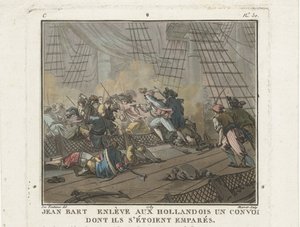Jean Bart v bitvě u Texelu dne 29. června 1694, 1789. od Unbekannt