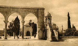 Jeruzalém – mešita El-Aksa, c1918-c1939. od Unbekannt