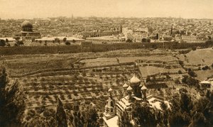 Jeruzalém z Olivetské hory, c1918-c1939. od Unbekannt