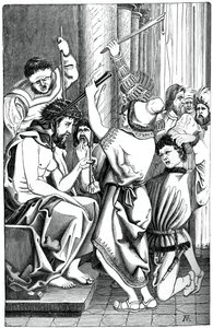 Ježíš korunován trním, 1870 od Unbekannt