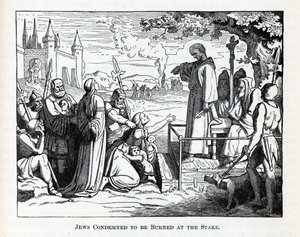 Židé odsouzení k upálení na hranici, 1882 od Unbekannt