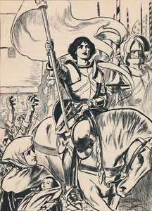 Joan v čele armády, c1907 od Unbekannt
