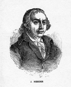 Johann Gottfried von Herder , německý básník, kritik, teolog a filozof, 19. od Unbekannt