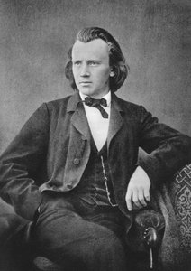 Johannes Brahms 1833-1897, německý skladatel a pianista, c1866 od Unbekannt