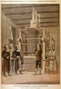 Joseph Marie Jacquard, ukazující svůj tkalcovský stav Lazare Carnotovi, Lyon, Francie, 1801 1901 od Unbekannt