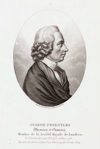 Joseph Priestley , anglicko-americký teolog a chemik, c 1780 od Unbekannt