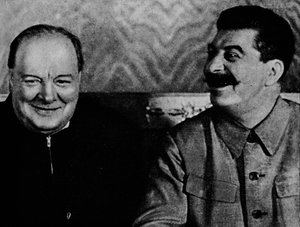 Joseph Stalin a pan Churchill 1942, 1945. od Unbekannt