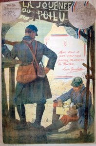 Chlupatý den 25. a 26. prosince 1915, francouzský plakát první světové války, 1915 od Unbekannt