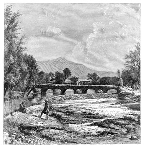 Řeka Kábul, Afghánistán, 1895 od Unbekannt