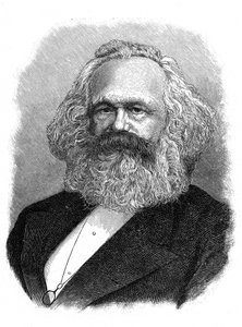 Karl Marx, německý politický, sociální a ekonomický teoretik 19. století od Unbekannt