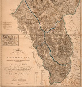 Mapa Hedmark County (vč. Skreya a Helg-Öen) od Unbekannt