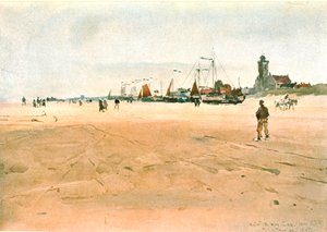 Katwijk aan Zee v roce 1889, c1900. od Unbekannt