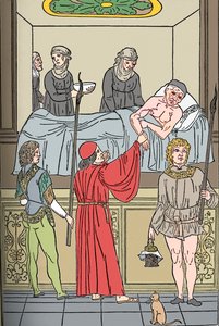 Ketham: Fasciculus Medicinae, Benátky, 1493, The Treatment Of The Plauge, c1493 od Unbekannt