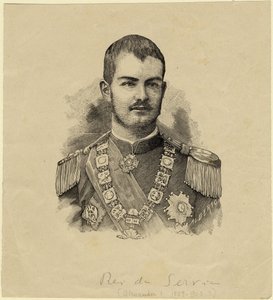 Srbský král Aleksandar 1876-1903, c. 1889 od Unbekannt