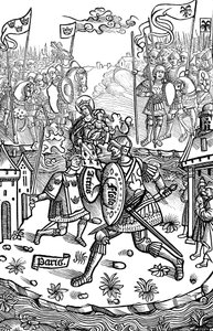 Král Artuš v boji s obrem, 1514 od Unbekannt