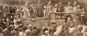Král Karel IV., skládající korunovační přísahu v Budapešti dne 30. prosince 1916, 1916. od Unbekannt