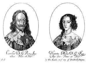 Král Karel I. 1600-1649 a královna Henrietta Maria 1609-1669 od Unbekannt