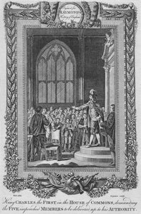 Král Karel První v Dolní sněmovně, c1787 od Unbekannt