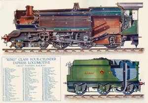 Čtyřválcová expresní lokomotiva třídy King - Great Western Railway, 1935. od Unbekannt