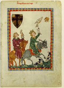 Král Konrád mladší z kodexu Manesse, mezi 1305 a 1340 od Unbekannt