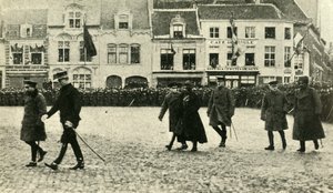 Král Jiří V. ve Furnes, Belgie, první světová válka, 4. prosince 1914, 1920. od Unbekannt